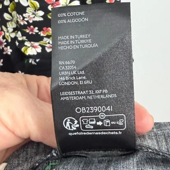 Anthropologie Black The Somerset Floral Tiered Smocked Cotton Maxi Dress Sz XXS - Picture 6 of 12